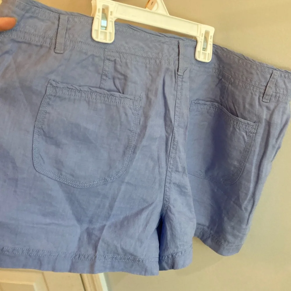 LOFT NWT purple linen shorts size 12 - Picture 3 of 4